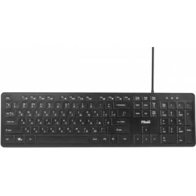 Клавиатура Filum FL-KB25-BK USB 104 кл., проводная, низкопрофильная, мембранная, LED, черная, с подсветкой 3 уровня, Windows XP/Vista/7/8/10, MacOS