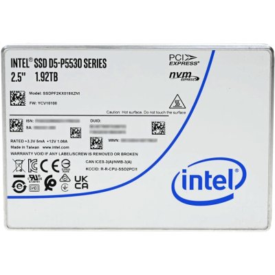 Накопитель SSD INTEL PCIE 1.92Tb TLC D5-P5530 SSDPF2KX019XZN1