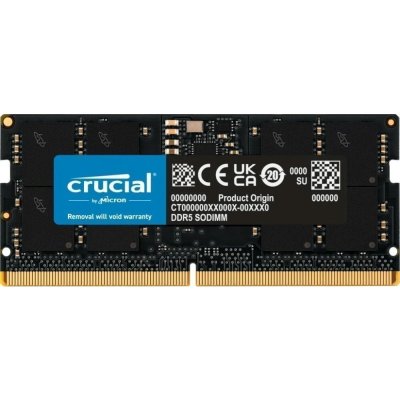 Оперативная память Crucial Classic, DDR5, 16GB (1x16GB), 5600 MHz, CL46, без радиатора, черный, SO-DIMM (OEM)