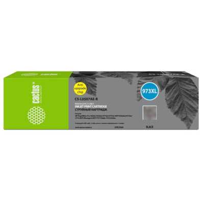 Картридж струйный Cactus CS-L0S07AE-R 973XL черный (240мл) для HP PageWide Pro 452dw/477dw с чипом
