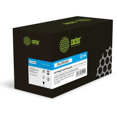Картридж лазерный Cactus CS-LX78C5UC0 78C5UC0/78C5UCE голубой (7000 стр.) для Lexmark CX622ade/CS521dn/CX625adhe/CS622de с чипом