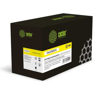 Картридж лазерный Cactus CS-LX78C5UY0 78C5UY0/78C5UYE желтый (7000 стр.) для Lexmark CX622ade/CS521dn/CX625adhe/CS622de с чипом