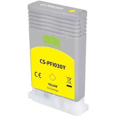Картридж струйный Cactus CS-PFI030Y PFI-030Y желтый (55мл) для Canon imagePROGRAF TA-20/30