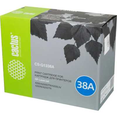 Тонер Картридж Cactus CS-Q1338A черный для HP 4200/4200DTN/4200LN/4200N/4200TN (13000 стр.)