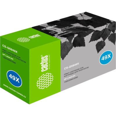 Картридж лазерный Cactus CS-Q5949X черный (6000 стр.) для HP 1320/3390/3392