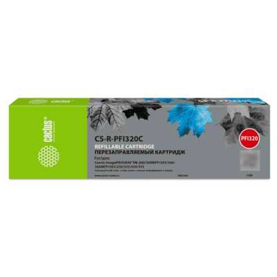 Картридж перезаправляемый струйный Cactus CS-R-PFI320C PFI-320C голубой для Canon imagePROGRAF TM-200/200MFP/205/300/300MFP/305/250/255/350/355