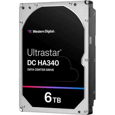 Серверный HDD WD Ultrastar DC HA340 6TB <WUS721206BLE6L4> (SATA 3.5"/7200/256Mb/6Gbs)