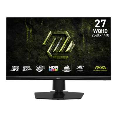 Монитор 27" MSI MAG 272QPF E20 Rapid IPS 2560x1440, 200 Гц, 0.5 мс, 16:9, 300 кд/м², 2xHDMI 2.0b, DP 1.4, USB-C (15 Вт), 3.5 Jack, HDR10, Adaptive-Sync, черный