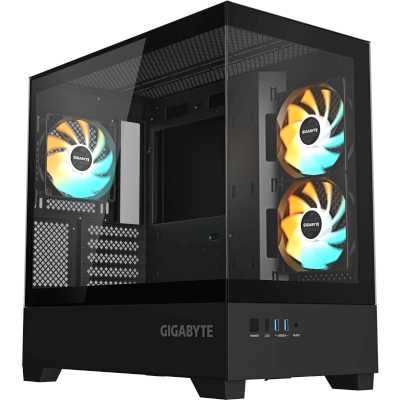 Корпус Gigabyte GB-C201P черный без БП mATX 9x120mm 3x140mm 2xUSB3.0 audio bott PSU