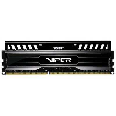 Оперативная память Patriot Viper 3, DDR3, 8GB (1x8 GB), 1600 MHz, CL10, DIMM, радиатор, черный