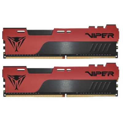 Оперативная память Patriot Viper Elite II, DDR4, 16GB (2x8 GB), 3200 MHz, CL18, DIMM, радиатор, красный, черный