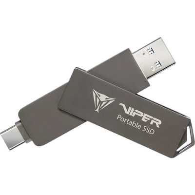 Накопитель SSD Patriot USB3.2 Gen2 1TB PVP301TB28UDG Viper PVP30 2.5" черный USB-A