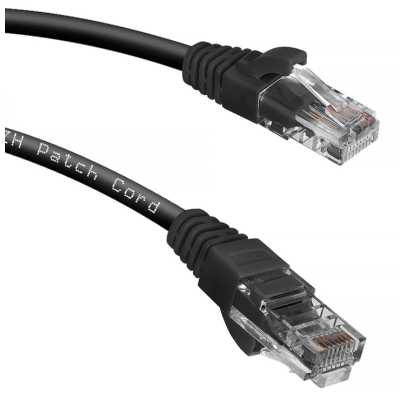 Шнур коммутационный Cabeus, Cat.5e, неэкр., U/UTP, RJ45/RJ45, LSZH, AWG24, 5м, черный