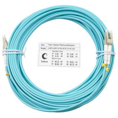 Шнур оптический Cabeus FOP-50-LC-LC-1.5m duplex LC-LC 50/125 мм OM3 1,5м LSZH