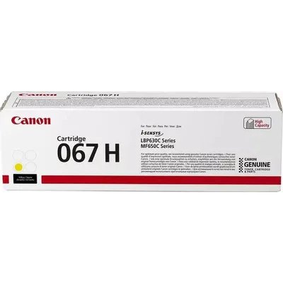 Картридж лазерный Canon CRG 067 HY (5103C002) желтый (24000 стр.) для Canon LBP631/633/MF651/655/657