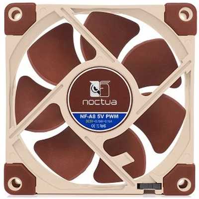 Вентилятор корпусной Noctua NF-A8 5V PWM, 80 мм, 450-2200 об/мин, 17.7 дБ, 4 pin PWM, без подсветки