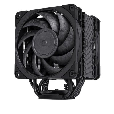 Кулер для процессора Noctua NH-U12A chromax черный, 120 мм, медь, 450-2000 об/мин, 22.6 дБ, 4 pin PWM, 169 Вт, высота 158 мм
