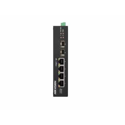 Коммутатор Hikvision DS-3T0506HP-E/HS, 4×1 Гбит/с PoE+ + 2×1 Гбит/с SFP, неуправляемый
