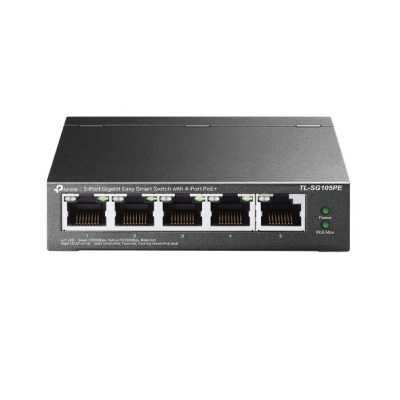 Коммутатор TP-Link 5-Port Gigabit Easy Smart Switch with 4-Port PoE+