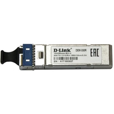 Трансивер D-Link 330R/10KM/A1A WDM SFP 1x1000Base-BX-U Tx:1310nm Rx:1550nm