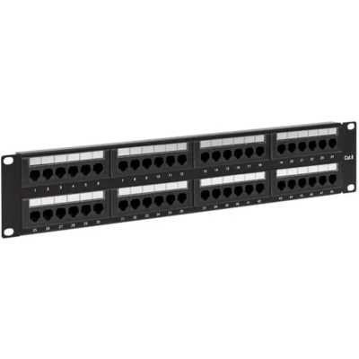 Патч-панель EKF TRCS-PPNL-6ASTP-1U24 TERACOM CS 19'' Cat.6A 1U полный экран STP 24 порта RJ-45 Dual IDC с органайзером