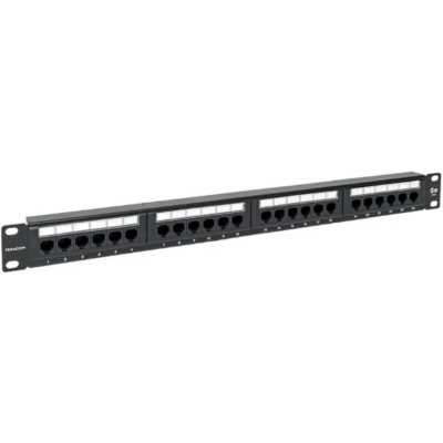 Патч-панель TERACOM 19'' Cat.5E 1U неэкранированная UTP 24 порта RJ-45 110 IDC