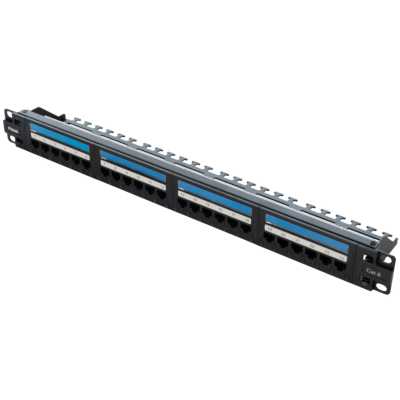 Патч-панель Filum FL-PP-6C24U1 19", 1U, Cat 6, 24 порта RJ45 (8p8c), неэкранированная, Dual IDC (110/KRONE)