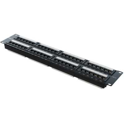 Патч-панель Filum FL-PP-6C48U2 19", 2U, Cat 6, 48 портов RJ45 (8p8c), неэкранированная, Dual IDC (110/KRONE)