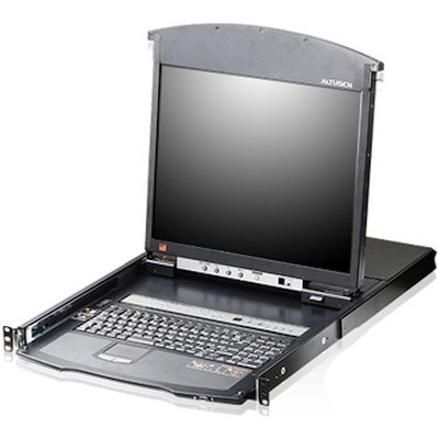 Переключатель электронный ATEN 16P CAT5 HIGH DENSITY DUAL RAIL LCD OVER