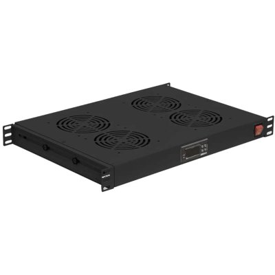 Модуль вентиляторный NTSS (NTSS-FAN4/19T-BL) 4 вент. черный (упак.:1шт)