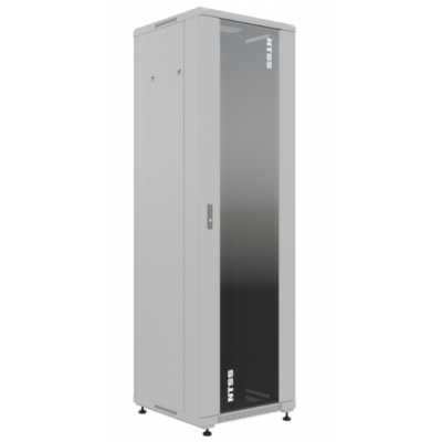 Шкаф коммутационный NTSS Премиум (NTSS-R18U6060GS) напольный 18U 600x600 мм пер. дв. стекл металл 900 кг серый 510 мм 903 мм IP20