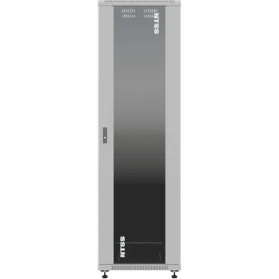 Шкаф серверный NTSS Премиум (NTSS-R42U6080GS) напольный 42U 600x800мм пер.дв.стекл металл 900кг серый IP20 сталь