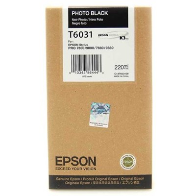 Картридж струйный Epson C13T603100 черный (220 мл) для Epson Sty Pro 7800/9800/7880/9880