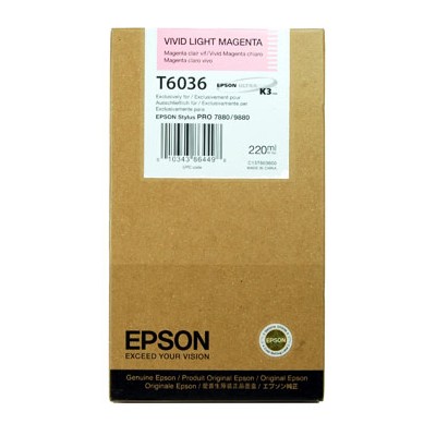Картридж струйный Epson C13T603600 светло-пурпурный для Epson St Pro 7880/9880 (220мл)