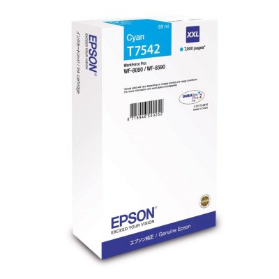 Картридж EPSON T7542 голубой экстраповышенной емкости для WF-8090/8590