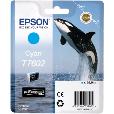 Картридж EPSON T7602 голубой для SC-P600