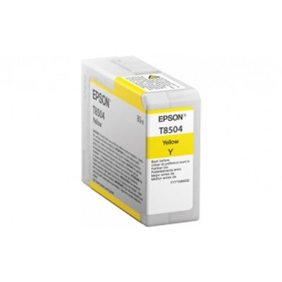 Картридж струйный Epson T8504 желтый (80 мл.) для SureColor SC-P800