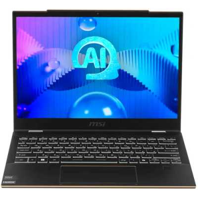 Ноутбук MSI Suммit E13 AI Evo A1MTG-001US Core Ultra 7 155H 16Gb SSD 1Tb Intel Iris Xe graphics 13.3" IPS Touch FHD+ (1920x1200) Windows 11 Home Multi Language черный WiFi BT Cam