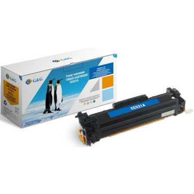 Картридж лазерный G&G GG-CC531A голубой (2800стр.) для HP CLJ CP2020/CP2025/CM2320 MFP, MF8330/8350/