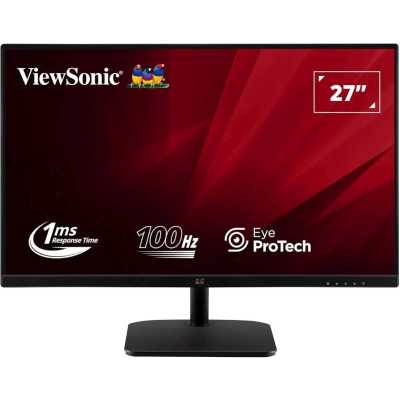 Монитор 27" ViewSonic VA2732-H-2 IPS 1920x1080, 100 Гц, 1 мс (MPRT), 16:9, 250 кд/м², VGA, HDMI 1.4, HDR10, Adaptive-Sync, черный