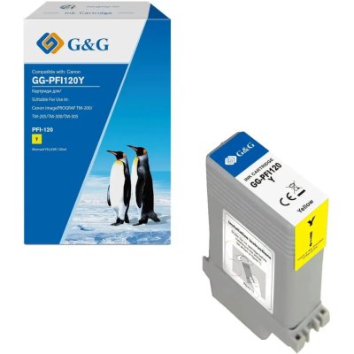 Картридж струйный G&G, аналог Canon 2888C001 желтый 130ml