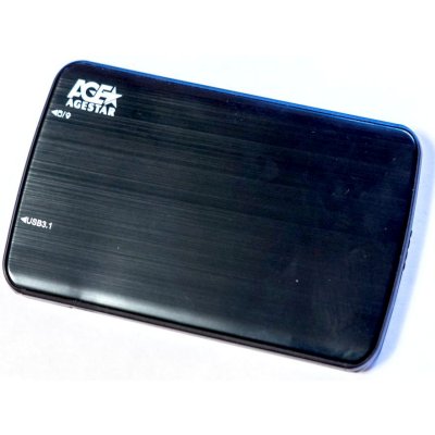 Внешний корпус для HDD/SSD AgeStar 31UB2A12C SATA пластик/алюминий черный 2.5"