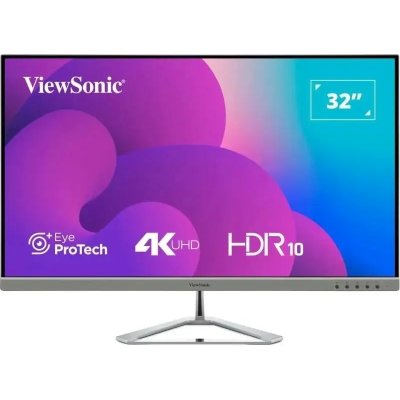 Монитор ViewSonic 31.5" VX3276-4K-MHD-2 серебристый VA LED 16:9 HDMI M/M матовая 350cd 178гр/178гр 3840x2160 60Hz DP 4K 6.9кг