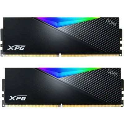 Оперативная память XPG Lancer, DDR5, 32Gb (2x16Gb), 6400MHz, CL32, DIMM, с радиаторами, RGB, черный