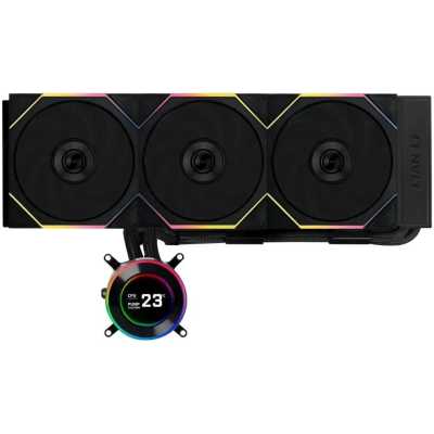 Система водяного охлаждения Lian-Li HydroShift II LCD-C 360TL ARGB Soc-AM5/AM4/1700/1851 черный 4-pin 33dB Al+Cu LCD Ret (G89.GHS2LCD36TB.R0)