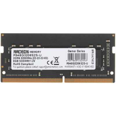 Оперативная память AMD Radeon R9, DDR4, 8GB (1x8GB), 3200MHz, CL22, SO-DIMM
