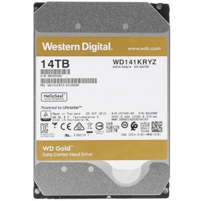 Жесткий диск WD Gold WD141KRYZ 14TB SATA3 Cache 512MB 7200 rpm