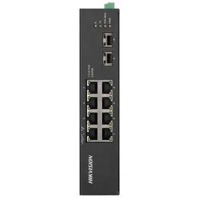 Коммутатор Hikvision DS-3T0510HP-E/HS, 8×1 Гбит/с PoE + 2×1 Гбит/с SFP, неуправляемый