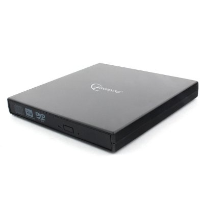 Оптический привод внешний с интерфейсом USB Gembird DVD-USB-02 пластик, черный