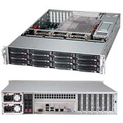 Корпус серверный 2U SUPERMICRO CSE-826BAC12-R1K23LPB EE-ATX 13" x 13.68" 12*3.5" HS bays 7*LP slots backplane 12xSAS3/SATA3/NVMe4 2*1200W